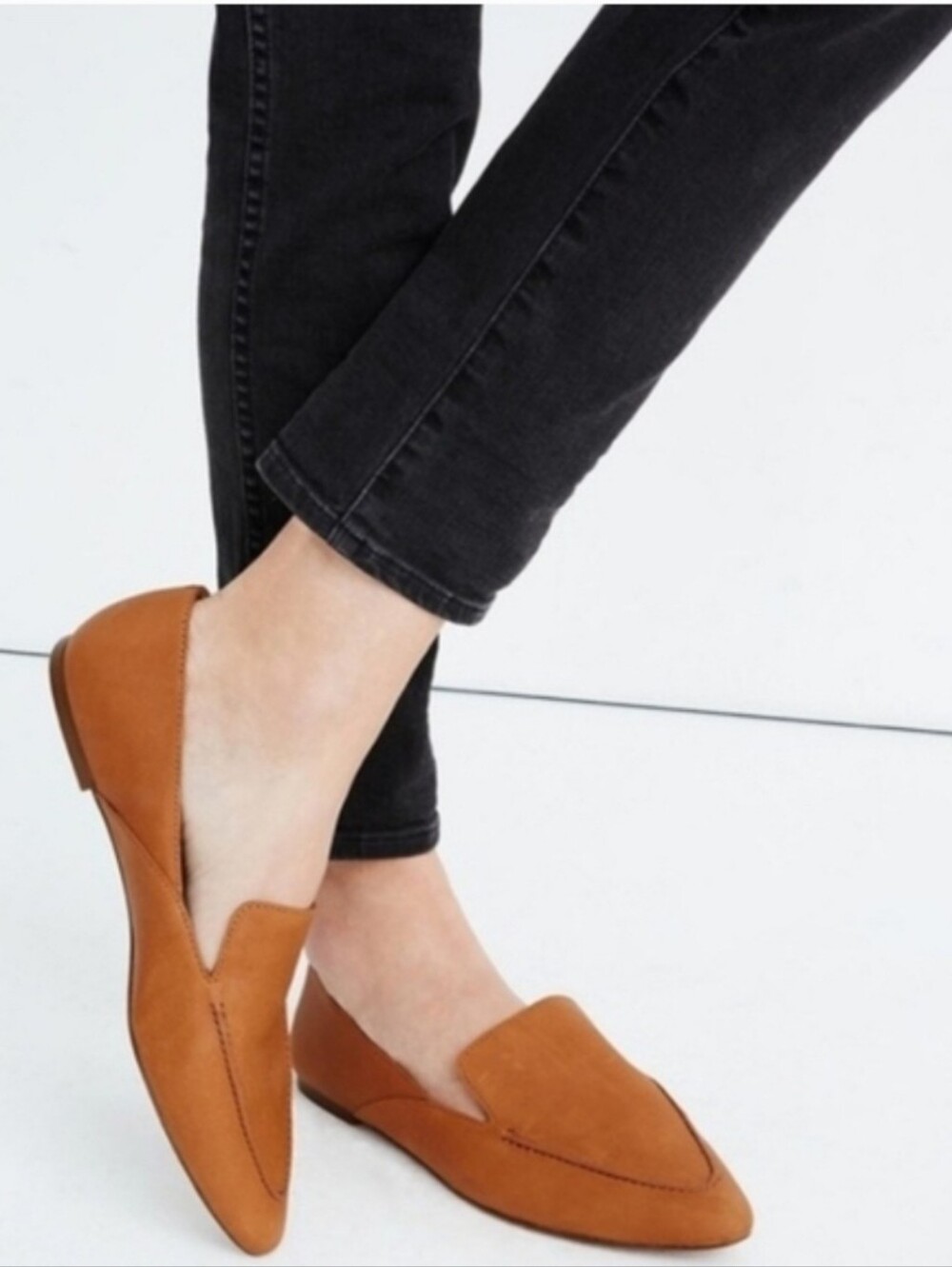 Madewell The Frances Skimmer English Saddle Tan Leather Loafer Flats Size 6